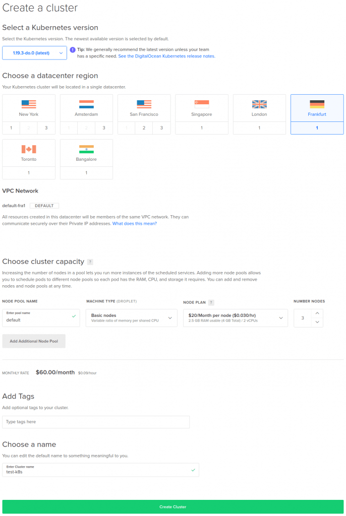 Control Panel DigitalOcean