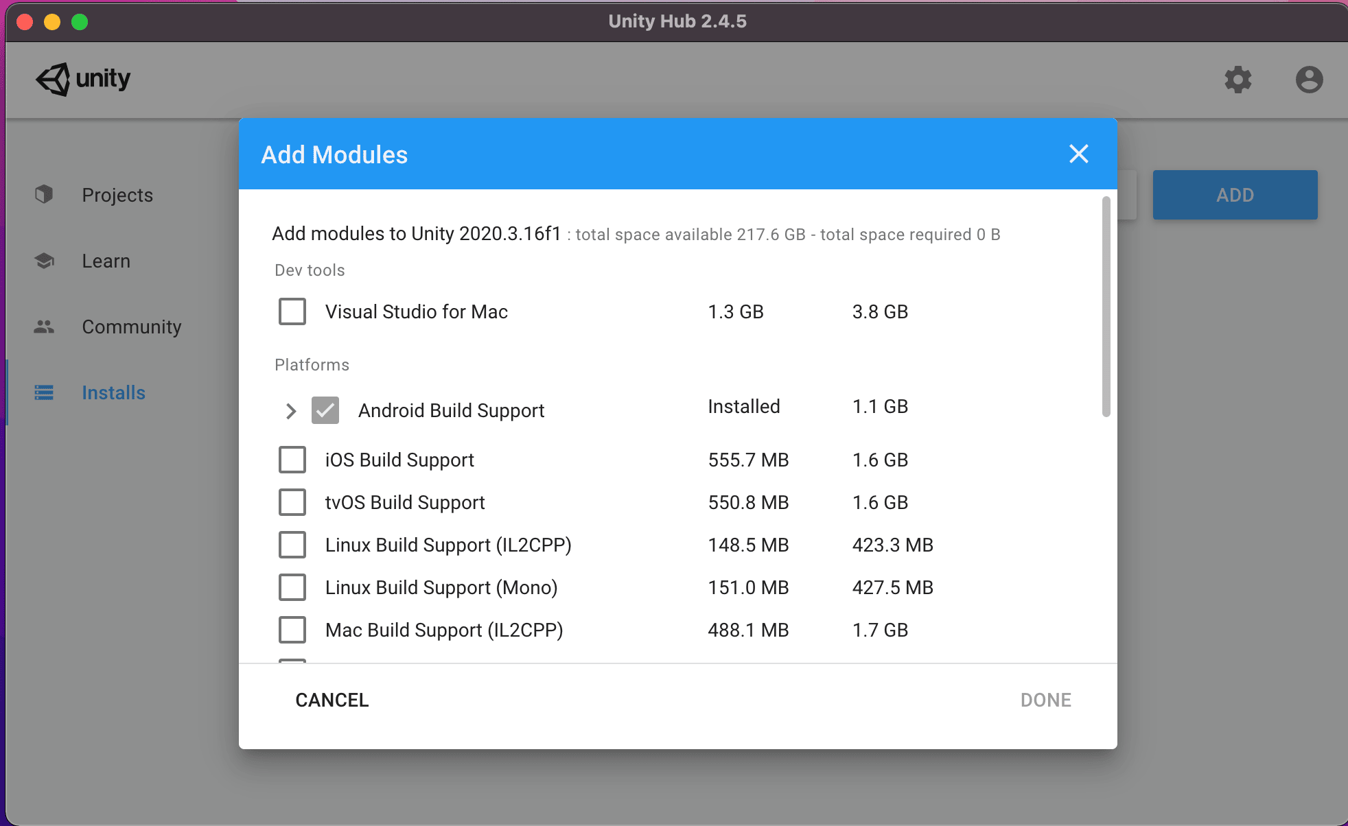 unity cloud build set a define